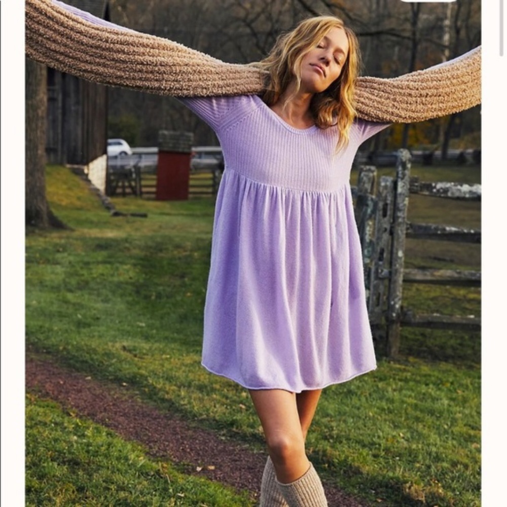 NWT Free People Beach The Luxe Sweater Babydoll Dress
